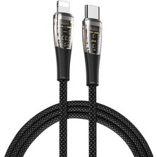 Forestl Digital 1m Pd 20W USB C-Yıldırım Hızlı Şarj Kablosu Pvc Naylon Örgülü Şarj Kablosu 480MBPS Hız Iletim Senkronizasyonu (Yurt Dışından)