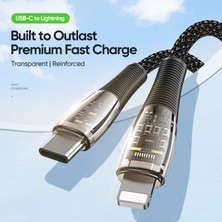 Forestl Digital 1m Pd 20W USB C-Yıldırım Hızlı Şarj Kablosu Pvc Naylon Örgülü Şarj Kablosu 480MBPS Hız Iletim Senkronizasyonu (Yurt Dışından)