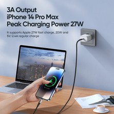 Forestl Digital 1m Pd 20W USB C-Yıldırım Hızlı Şarj Kablosu Pvc Naylon Örgülü Şarj Kablosu 480MBPS Hız Iletim Senkronizasyonu (Yurt Dışından)