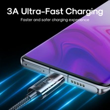 Forestl Digital iPhone 15 Serisi Için 1,2m Usb-A'dan Tip-C'ye Naylon Örgülü Şarj Kablosu 3A Hızlı Şarj 480MBPS Veri Iletim Kablosu-Mavi (Yurt Dışından)