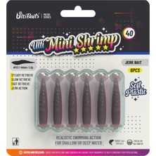 Ulti Baits Mini Shrimp 40, Silikon Karides 40MM 1.3gr 6 Adet