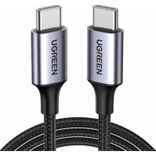 Forestl Digital iPhone 15 Serisi için 100W 4.0 Pd USB C'den USB C'ye Hızlı Şarj Kablosu Naylon Örgülü Tip-C Kablo için Samsung S20/MACBOOK/IPAD Pro (1 M) (Yurt Dışından)