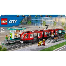 LEGO® City Şehir Merkezi Tramvay İstasyonu 60423 - 7 Yaş ve Üzeri Oyuncak Tren ve Araç Meraklıları için Yaratıcı Oyuncak Yapım Seti (811 Parça)