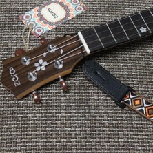 Zhuxi Shop B Elektrik Ukulele Kayışı, Akustik Bas Ukulele Omuz Askısı Için Eski Ulusal Stil Kemer ve Eğimli Noktalar (Yurt Dışından)