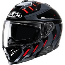 Hjc I71 Simo Mc1 Kapalı Motosiklet Kaskı Kırmızı Gri