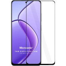 Microsonic Realme 12 5g Tam Kaplayan Temperli Cam Ekran Koruyucu Siyah