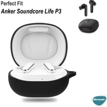 Microsonic Anker Soundcore Life P3 Kılıf Askılı Mat Silikon Siyah