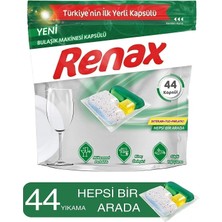 Renax 2'li Set (Bulaşık Makine Kapsülü 44' Lü.- Sıvı Çamaş. Deter. Siyahlar 2520 Ml)