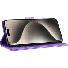 YH Market IPhone 16 Için Flip Case Pro Max Kart Cep Flip Folio Kabartmalı Sevimli Kedi (Yurt Dışından)