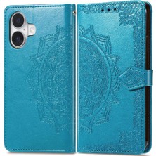 YH Market IPhone 16 Için Flip Case Basit Iş Deri Kılıf Darbeye Çevir (Yurt Dışından)