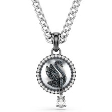 Swarovski 5680868 Swarovski Kolye Swan:pend Prl Gry/rhs
