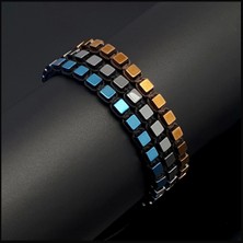 Seven Art Jewelry Doğal Taş Bileklik, 3'lü Set Hematit Bileklik,erkek Bileklik, Kadın Bileklik