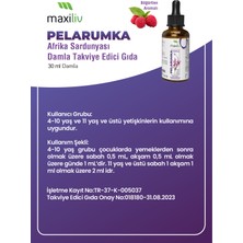 Maxiliv Pelarumka – Afrika Sardunyası (Pelargonium sidoides) İçeren Takviye Edici Damla – 30 ml