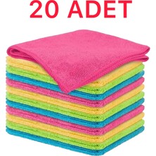 MCK Plus Mikrofiber Temizlik Bezi 20'li 40X40 Mutfak Yer Banyo Temizleme Bezi Havlu Bez