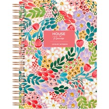 Le Color Botanical Spiralli Defter Kareli Kırmızı 17 x 24 cm