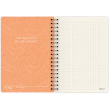 Le Color Botanical Spiralli Defter Kareli Kırmızı 17 x 24 cm