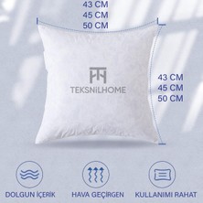 Teksnil Home | 4 Adet Kırlent Iç Yasıtk | Boncuk Silikon | 5 Ebat | Premıum | Koltuk Dekor Yastığı 30x50