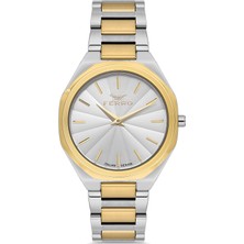 Ferro Sarı - Gümüş Celik Kordon Kadın Kol Saati FL21470AWT-D