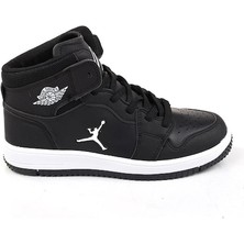 Cool Haykat Uzun Unisex Spor Ayakkabı Siyah - Beyaz Suni Deri Düz Taban Konforlu Tasarım