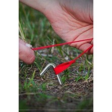 KAŞIKBEY Kamp Çadırı Kazığı Bahçe Tente Gölgelik Şemsiye Sabitleme Kazıkları Metal 20 cm 4 Adet