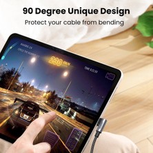 4U Sky 1 M USB C - Tip C 90 Derece Sağ Açı Veri Kablosu Dizüstü Bilgisayar / Akıllı Telefon / Tablet Için 100 W Pd Hızlı Şarj (Yurt Dışından)