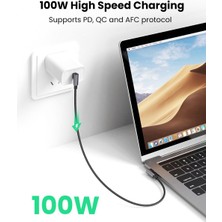 4U Sky 1 M USB C - Tip C 90 Derece Sağ Açı Veri Kablosu Dizüstü Bilgisayar / Akıllı Telefon / Tablet Için 100 W Pd Hızlı Şarj (Yurt Dışından)