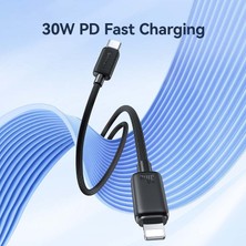 4U Sky 3m Type-C'den Lightning'e 30W Hızlı Şarj Kablosu 480MBPS Veri Kablosu - Beyaz (Yurt Dışından)