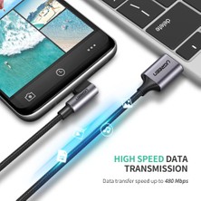 4U Sky 1m USB 2.0 - Tip-C Şarj Kablosu Sağ Açı Veri Kablosu 18W 3A Hızlı Şarj Kablosu Dizüstü Bilgisayar / Tablet / Cep Telefonu Için Uyumlu (Yurt Dışından)