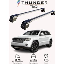 Thunder Jeep Grand Cherokee 2011-SONRASI Trx2 Thunder Carrier Kilitli Ara Atkı Taşıyıcı Tavan Barı Siyah