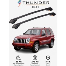 Thunder Jeep Lıberty 2002-2007 Trx1 Thunder Carrier Kilitli Ara Atkı Taşıyıcı Tavan Barı Gri
