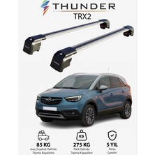 Thunder Opel Crossland x 2017-2020 Trx2 Thunder Carrier Kilitli Ara Atkı Taşıyıcı Tavan Barı Siyah