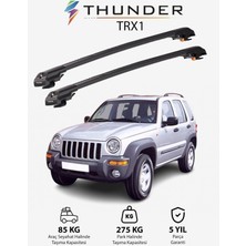 Thunder Jeep Cherokee 2014-SONRASI Trx1 Thunder Carrier Kilitli Ara Atkı Taşıyıcı Tavan Barı Siyah