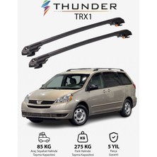 Thunder Toyota Sıenna 2004-2010 Trx1 Thunder Carrier Kilitli Ara Atkı Taşıyıcı Tavan Barı Siyah