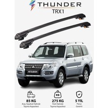 Thunder Mıtsubıshı Pajero Sport 1996-2008 Trx1 Thunder Carrier Kilitli Ara Atkı Taşıyıcı Tavan Barı Siyah
