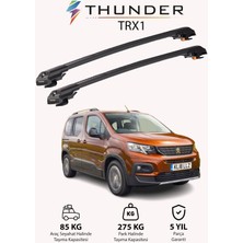 Thunder Peugeot Rıfter 2019-SONRASI Trx1 Thunder Carrier Kilitli Ara Atkı Taşıyıcı Tavan Barı Gri