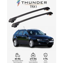 Thunder Alfa Romeo 159 Sportwagon 2006-2011 Trx1 Thunder Carrier Kilitli Ara Atkı Taşıyıcı Tavan Barı Siyah