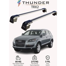 Thunder Audı Q7 2006-2015 Trx2 Thunder Carrier Kilitli Ara Atkı Taşıyıcı Tavan Barı Siyah
