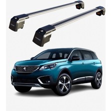 Thunder Peugeot 5008 2017-SONRASI Trx2 Thunder Carrier Kilitli Ara Atkı Taşıyıcı Tavan Barı Siyah