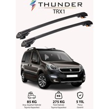 Thunder Peugeot Partner 2019-SONRASI Trx1 Thunder Carrier Kilitli Ara Atkı Taşıyıcı Tavan Barı Gri