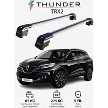 Thunder Renault Kadjar 2015-2022 Trx2 Thunder Carrier Kilitli Ara Atkı Taşıyıcı Tavan Barı Siyah