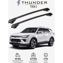 Thunder Ssangyong Korando 2010-2019 Trx1 Thunder Carrier Kilitli Ara Atkı Taşıyıcı Tavan Barı Siyah