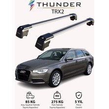 Thunder Audı A6 Avant 2011-2018 Trx2 Thunder Carrier Kilitli Ara Atkı Taşıyıcı Tavan Barı Siyah
