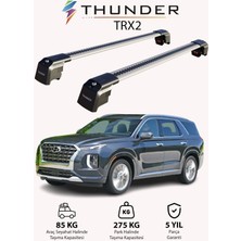 Thunder Hyundaı Palısade 2020-SONRASI Trx2 Thunder Carrier Kilitli Ara Atkı Taşıyıcı Tavan Barı Gri