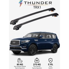 Thunder Infınıtı QX80 2014-SONRASI Trx1 Thunder Carrier Kilitli Ara Atkı Taşıyıcı Tavan Barı Siyah