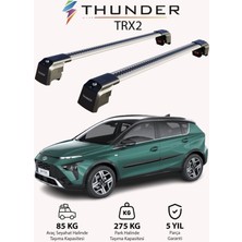 Thunder Hyundaı Bayon 2021-SONRASI Trx2 Thunder Carrier Kilitli Ara Atkı Taşıyıcı Tavan Barı Siyah