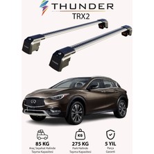 Thunder Infınıtı QX30 2016-2019 Trx2 Thunder Carrier Kilitli Ara Atkı Taşıyıcı Tavan Barı Siyah
