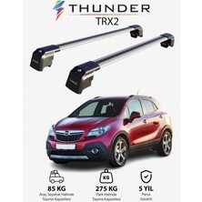 Thunder Opel Mokka 2013-2020 Trx2 Thunder Carrier Kilitli Ara Atkı Taşıyıcı Tavan Barı Gri
