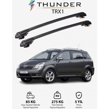 Thunder Toyota Corolla Verso 2004-2008 Trx1 Thunder Carrier Kilitli Ara Atkı Taşıyıcı Tavan Barı Siyah