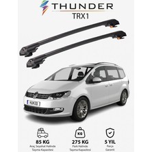 Thunder Volkswagen Sharan 2010-SONRASI Trx1 Thunder Carrier Kilitli Ara Atkı Taşıyıcı Tavan Barı Gri