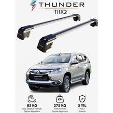 Thunder Mıtsubıshı Pajero Sport 2016-SONRASI Trx2 Thunder Carrier Kilitli Ara Atkı Taşıyıcı Tavan Barı Gri